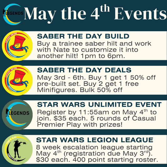 Saber the Date: Celebrate May the 4th at Legends!